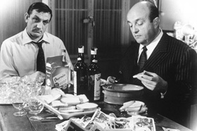 Lino Ventura et Bernard Blier dans Les Tontons flingueurs