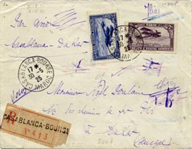 Une lettre de l'Aéropostale Casablanca-Dakar