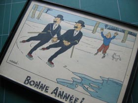 Une carte postale Tintin